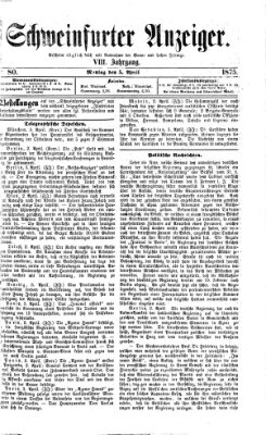 Schweinfurter Anzeiger Montag 5. April 1875