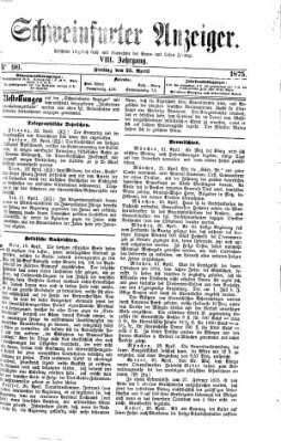 Schweinfurter Anzeiger Freitag 23. April 1875