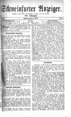 Schweinfurter Anzeiger Samstag 1. Mai 1875