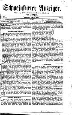 Schweinfurter Anzeiger Samstag 15. Mai 1875