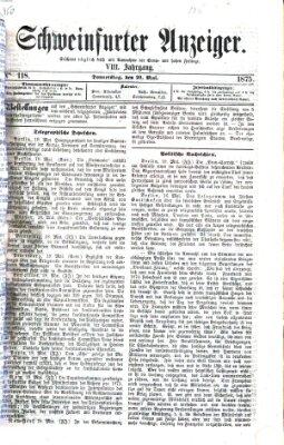 Schweinfurter Anzeiger Donnerstag 20. Mai 1875