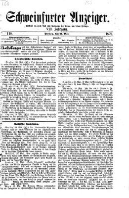 Schweinfurter Anzeiger Freitag 21. Mai 1875