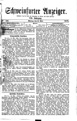 Schweinfurter Anzeiger Montag 24. Mai 1875