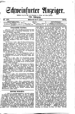 Schweinfurter Anzeiger Mittwoch 9. Juni 1875