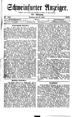 Schweinfurter Anzeiger Dienstag 29. Juni 1875