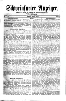 Schweinfurter Anzeiger Montag 5. Juli 1875