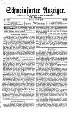 Schweinfurter Anzeiger Montag 12. Juli 1875