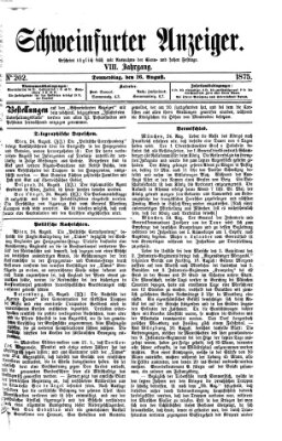 Schweinfurter Anzeiger Donnerstag 26. August 1875