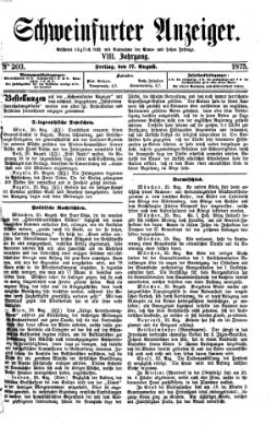 Schweinfurter Anzeiger Freitag 27. August 1875