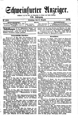 Schweinfurter Anzeiger Dienstag 31. August 1875