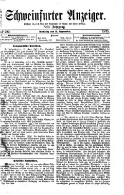 Schweinfurter Anzeiger Samstag 18. September 1875