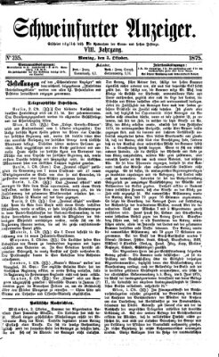 Schweinfurter Anzeiger Sonntag 3. Oktober 1875