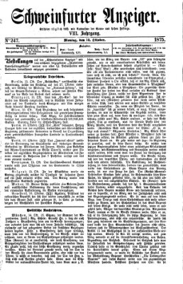 Schweinfurter Anzeiger Montag 18. Oktober 1875