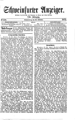 Schweinfurter Anzeiger Donnerstag 28. Oktober 1875