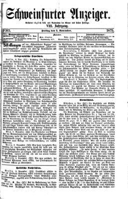 Schweinfurter Anzeiger Freitag 5. November 1875