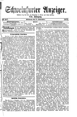 Schweinfurter Anzeiger Mittwoch 10. November 1875