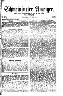 Schweinfurter Anzeiger Dienstag 16. November 1875