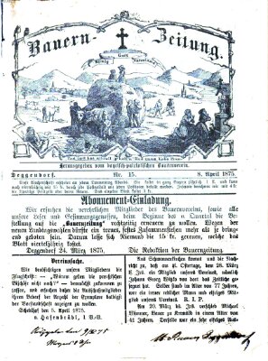 Bauern-Zeitung Donnerstag 8. April 1875