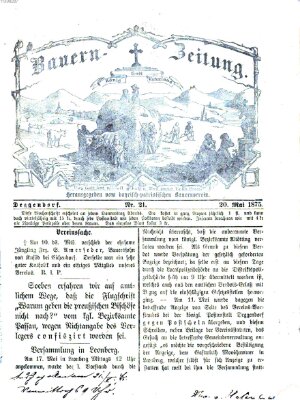 Bauern-Zeitung Donnerstag 20. Mai 1875