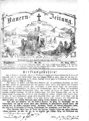 Bauern-Zeitung Donnerstag 26. August 1875