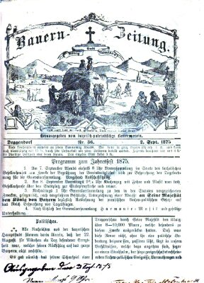 Bauern-Zeitung Donnerstag 2. September 1875