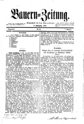 Bauern-Zeitung Donnerstag 7. Oktober 1875