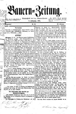 Bauern-Zeitung Donnerstag 28. Oktober 1875