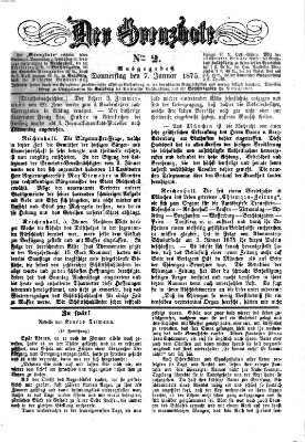 Der Grenzbote Donnerstag 7. Januar 1875