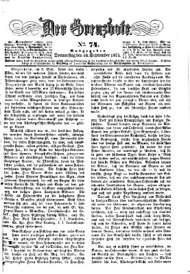 Der Grenzbote Donnerstag 16. September 1875