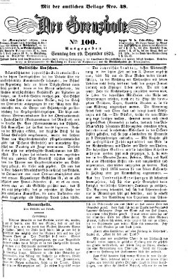 Der Grenzbote Sonntag 19. Dezember 1875