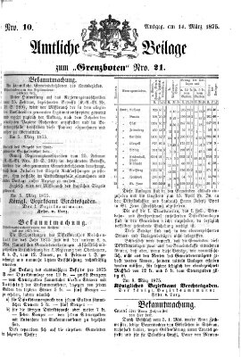 Der Grenzbote Sonntag 14. März 1875