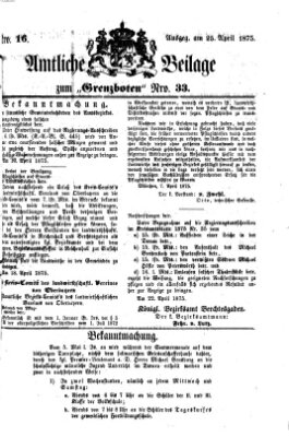 Der Grenzbote Sonntag 25. April 1875