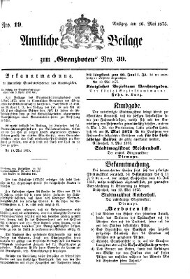 Der Grenzbote Sonntag 16. Mai 1875