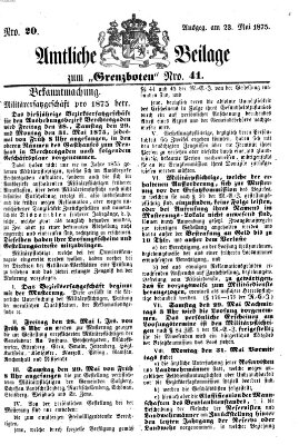 Der Grenzbote Sonntag 23. Mai 1875