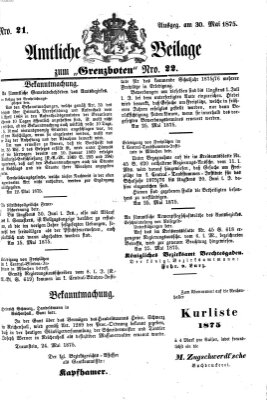 Der Grenzbote Sonntag 30. Mai 1875