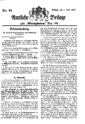 Der Grenzbote Sonntag 4. Juli 1875