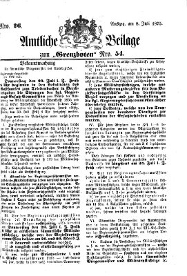 Der Grenzbote Donnerstag 8. Juli 1875