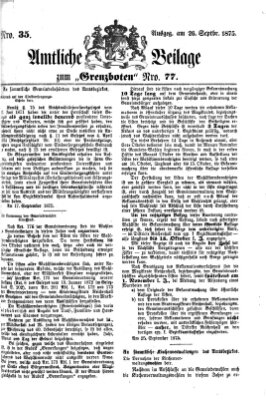 Der Grenzbote Montag 26. Juli 1875