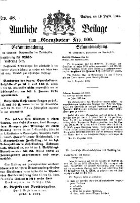 Der Grenzbote Sonntag 19. Dezember 1875