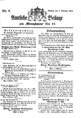 Der Grenzbote Sonntag 7. Februar 1875