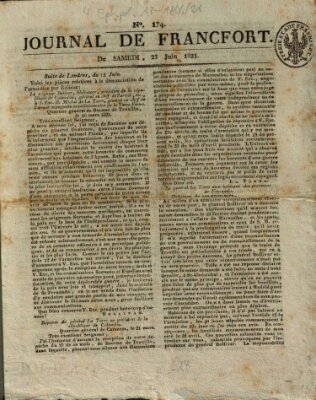 Journal de Francfort Samstag 23. Juni 1821