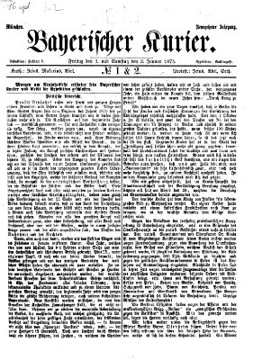 Bayerischer Kurier Samstag 2. Januar 1875