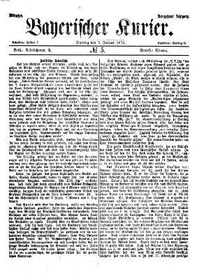 Bayerischer Kurier Dienstag 5. Januar 1875