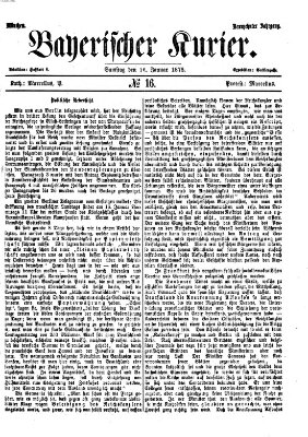 Bayerischer Kurier Samstag 16. Januar 1875