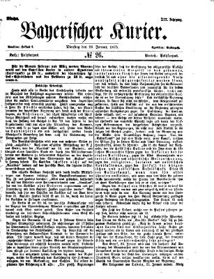 Bayerischer Kurier Dienstag 26. Januar 1875