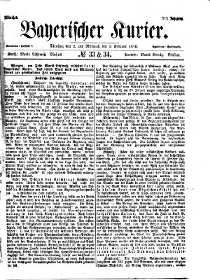 Bayerischer Kurier Mittwoch 3. Februar 1875