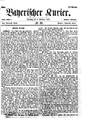 Bayerischer Kurier Dienstag 9. Februar 1875