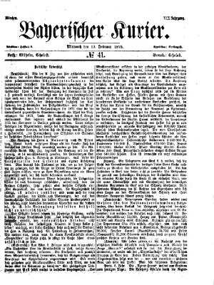 Bayerischer Kurier Mittwoch 10. Februar 1875