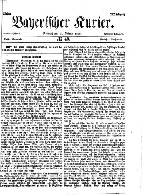 Bayerischer Kurier Mittwoch 17. Februar 1875