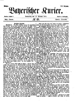 Bayerischer Kurier Donnerstag 18. Februar 1875